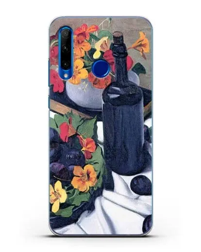 Чехол Настурции и сливы (Валлоттон Феликс) силиконовый для Honor 10i