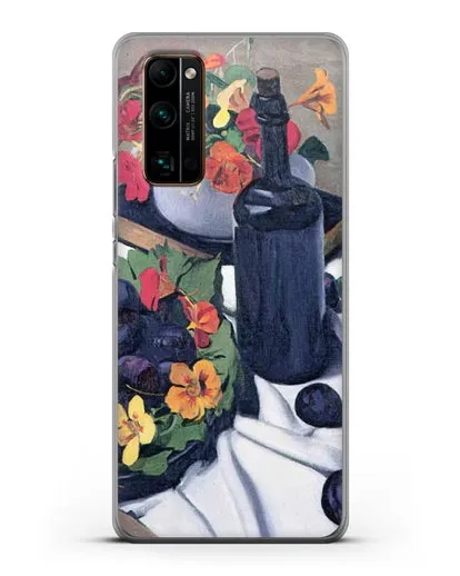 Чехол Настурции и сливы (Валлоттон Феликс) силиконовый для Honor 30 Pro