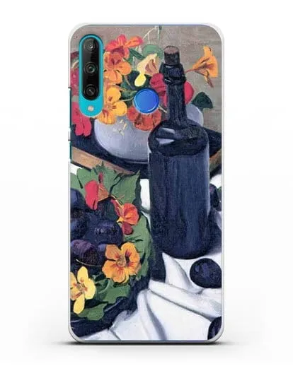 Чехол Настурции и сливы (Валлоттон Феликс) силиконовый для Honor 9C