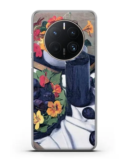Чехол Настурции и сливы (Валлоттон Феликс) силиконовый для Huawei Mate 50 Pro
