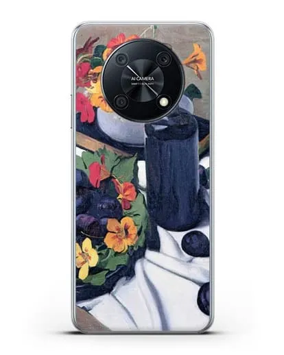 Чехол Настурции и сливы (Валлоттон Феликс) силиконовый для Huawei Nova Y90