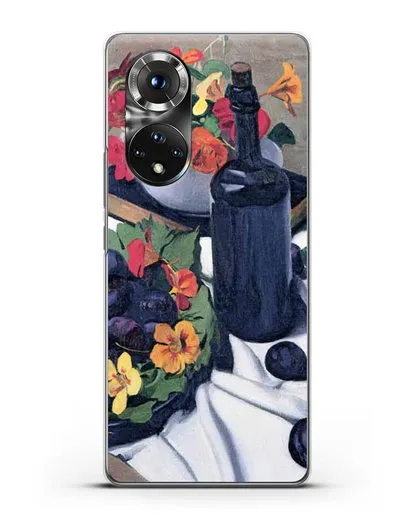 Чехол Настурции и сливы (Валлоттон Феликс) силиконовый для Huawei P50