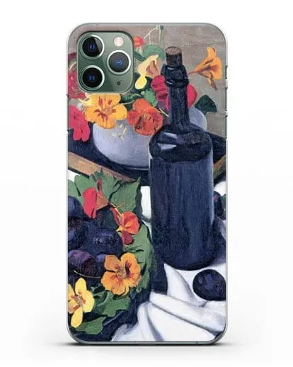 Чехол Настурции и сливы (Валлоттон Феликс) силиконовый для iPhone 11 Pro Max