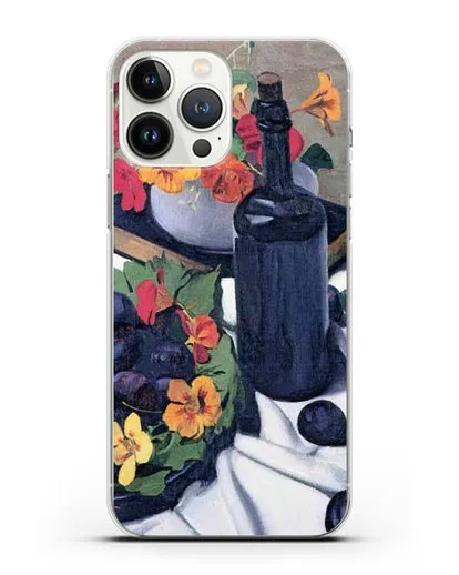 Чехол Настурции и сливы (Валлоттон Феликс) силиконовый для iPhone 13 Pro Max
