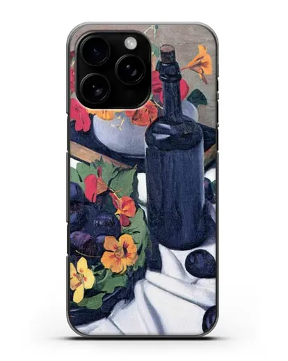 Чехол Настурции и сливы (Валлоттон Феликс) силиконовый для iPhone 16 Pro Max