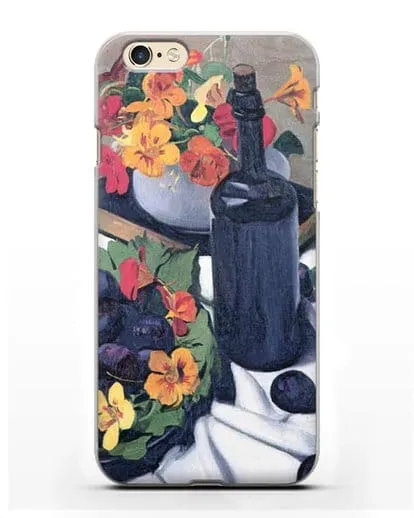 Чехол Настурции и сливы (Валлоттон Феликс) силиконовый для iPhone 6