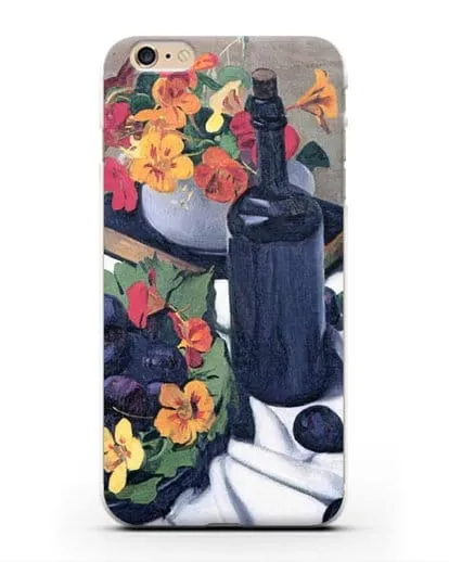 Чехол Настурции и сливы (Валлоттон Феликс) силиконовый для iPhone 6 Plus