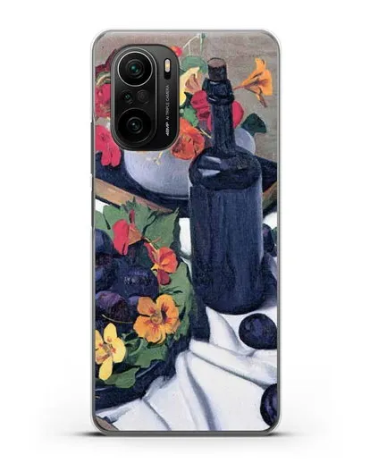 Чехол Настурции и сливы (Валлоттон Феликс) силиконовый для Xiaomi Poco F3 Pro