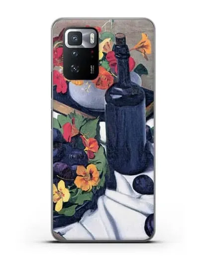 Чехол Настурции и сливы (Валлоттон Феликс) силиконовый для Xiaomi Poco X3 GT