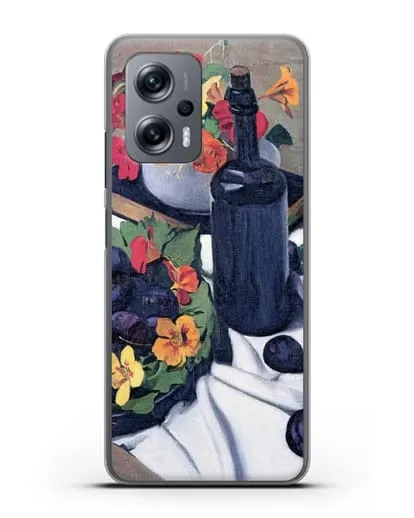 Чехол Настурции и сливы (Валлоттон Феликс) силиконовый для Xiaomi Poco X4 GT