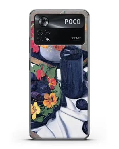 Чехол Настурции и сливы (Валлоттон Феликс) силиконовый для Xiaomi Poco X4 Pro