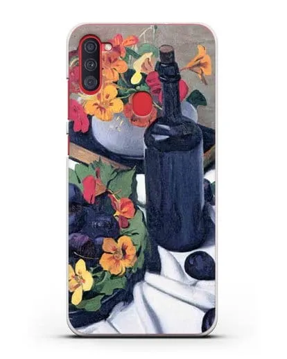 Чехол Настурции и сливы (Валлоттон Феликс) силиконовый для Samsung Galaxy A11 [SM-A115F]