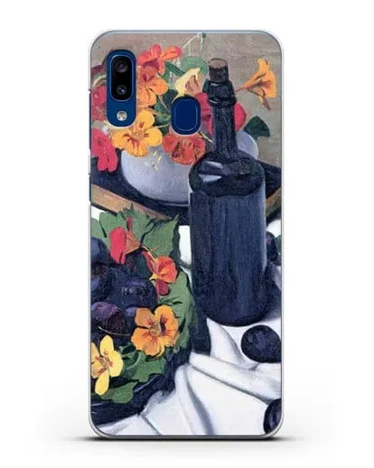 Чехол Настурции и сливы (Валлоттон Феликс) силиконовый для Samsung Galaxy A20 [SM-A205FN]