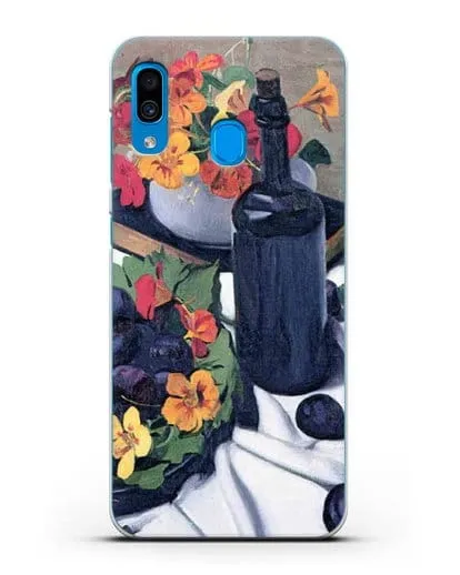 Чехол Настурции и сливы (Валлоттон Феликс) силиконовый для Samsung Galaxy A30 [SM-A305FN]