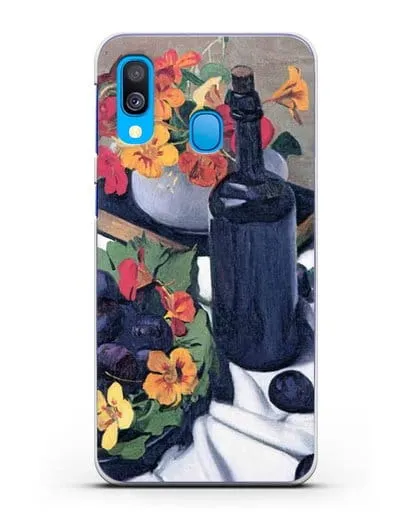 Чехол Настурции и сливы (Валлоттон Феликс) силиконовый для Samsung Galaxy A40 [SM-A405F]