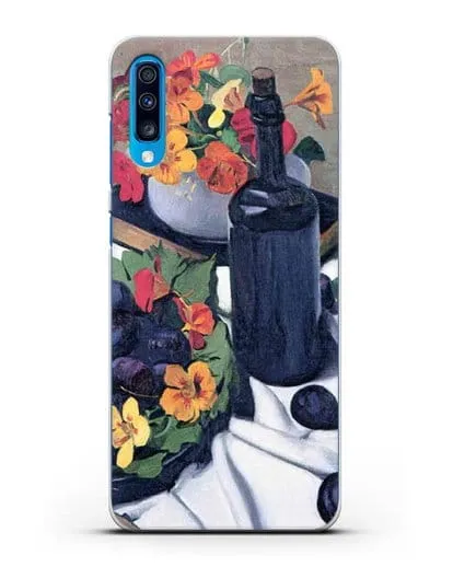 Чехол Настурции и сливы (Валлоттон Феликс) силиконовый для Samsung Galaxy A70 [SM-A705F]