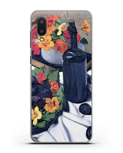 Чехол Настурции и сливы (Валлоттон Феликс) силиконовый для Samsung Galaxy A02 [SM-A022G]
