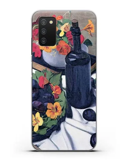 Чехол Настурции и сливы (Валлоттон Феликс) силиконовый для Samsung Galaxy A03S [SM-A037F]