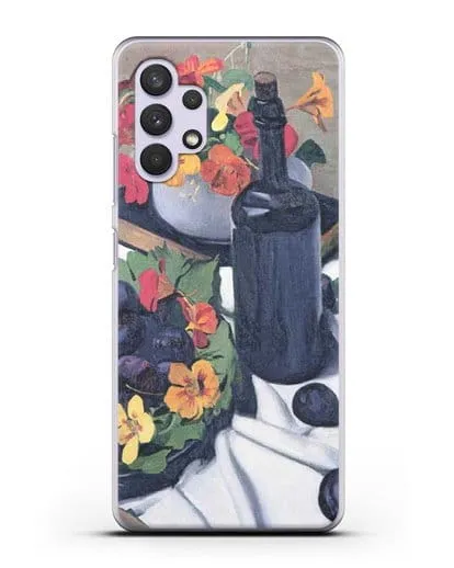 Чехол Настурции и сливы (Валлоттон Феликс) силиконовый для Samsung Galaxy A32 4G [SM-A325F]