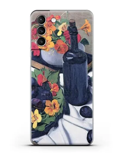 Чехол Настурции и сливы (Валлоттон Феликс) силиконовый для Samsung Galaxy S22 Plus