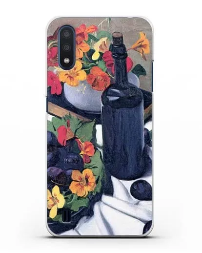 Чехол Настурции и сливы (Валлоттон Феликс) силиконовый для Samsung Galaxy M01 [SM-M015F]