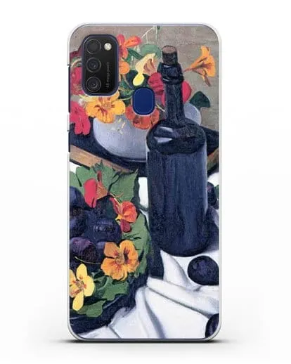 Чехол Настурции и сливы (Валлоттон Феликс) силиконовый для Samsung Galaxy M21 [SM-M215F]