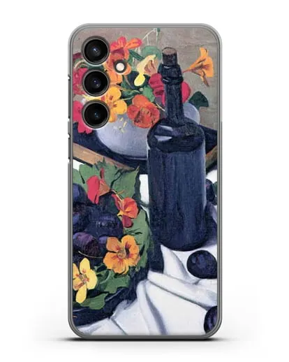 Чехол Настурции и сливы (Валлоттон Феликс) силиконовый для Samsung Galaxy S23 FE