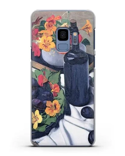Чехол Настурции и сливы (Валлоттон Феликс) силиконовый для Samsung Galaxy S9 [SM-G960F]