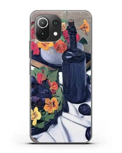 Чехол Настурции и сливы (Валлоттон Феликс) силиконовый для Xiaomi Mi 11 Lite