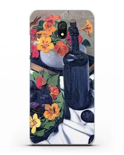 Чехол Настурции и сливы (Валлоттон Феликс) силиконовый для Xiaomi Redmi 8A