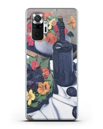 Чехол Настурции и сливы (Валлоттон Феликс) силиконовый для Xiaomi Redmi Note 10 Pro