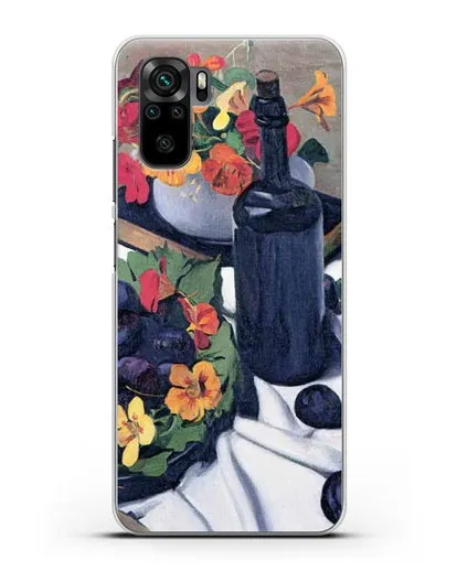 Чехол Настурции и сливы (Валлоттон Феликс) силиконовый для Xiaomi Redmi Note 10S