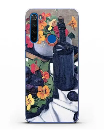 Чехол Настурции и сливы (Валлоттон Феликс) силиконовый для Xiaomi Redmi Note 8