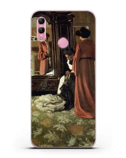 Чехол Интерьер, спальня с двумя фигурами (Валлоттон Феликс) силиконовый для Honor 10 Lite