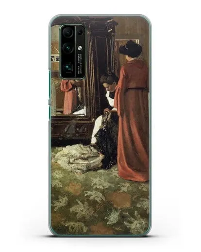 Чехол Интерьер, спальня с двумя фигурами (Валлоттон Феликс) силиконовый для Honor 30