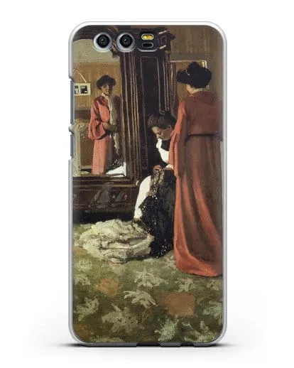 Чехол Интерьер, спальня с двумя фигурами (Валлоттон Феликс) силиконовый для Honor 9