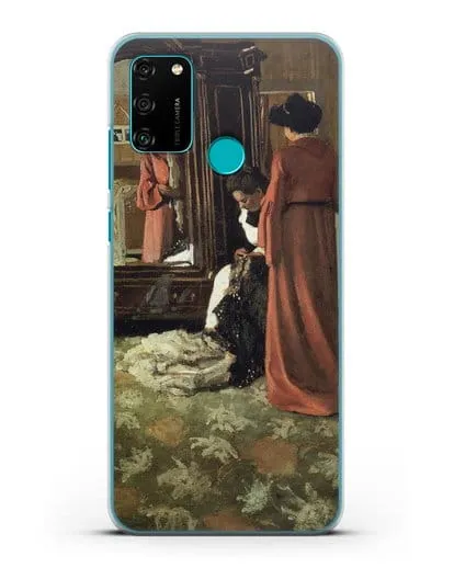 Чехол Интерьер, спальня с двумя фигурами (Валлоттон Феликс) силиконовый для Honor 9A