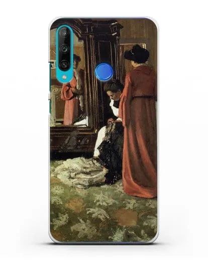 Чехол Интерьер, спальня с двумя фигурами (Валлоттон Феликс) силиконовый для Honor 9C