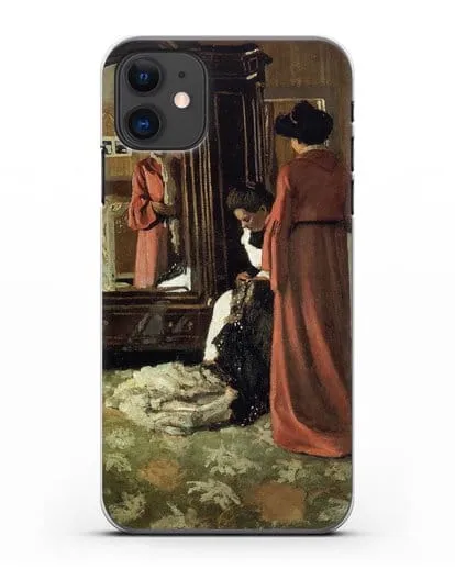 Чехол Интерьер, спальня с двумя фигурами (Валлоттон Феликс) силиконовый для iPhone 11