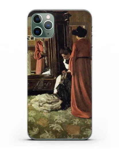 Чехол Интерьер, спальня с двумя фигурами (Валлоттон Феликс) силиконовый для iPhone 11 Pro