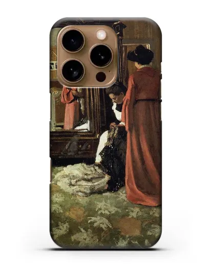 Чехол Интерьер, спальня с двумя фигурами (Валлоттон Феликс) силиконовый для iPhone 16 Pro