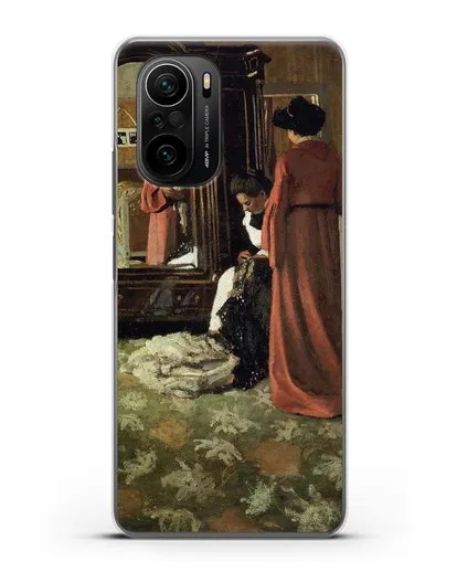 Чехол Интерьер, спальня с двумя фигурами (Валлоттон Феликс) силиконовый для Xiaomi Poco F3 Pro