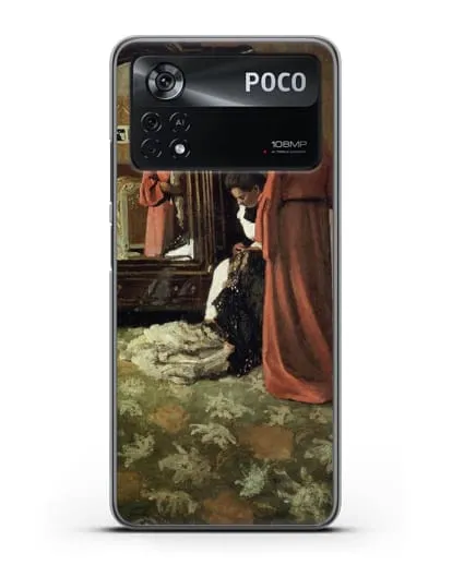 Чехол Интерьер, спальня с двумя фигурами (Валлоттон Феликс) силиконовый для Xiaomi Poco X4 Pro