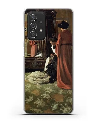 Чехол Интерьер, спальня с двумя фигурами (Валлоттон Феликс) силиконовый для Samsung Galaxy A53