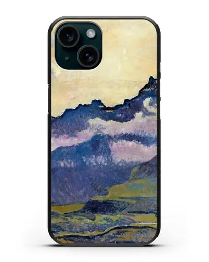 Чехол Горы Дентс-дю-Миди (Ходлер Фердинанд) силиконовый для iPhone 15