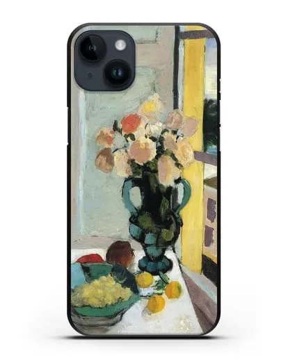 Чехол Розы сафрано у окна (Матисс Анри) силиконовый для iPhone 14 Plus