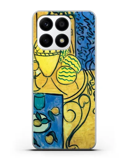 Чехол Интерьер в желтом и синем (Матисс Анри) силиконовый для Honor X8a