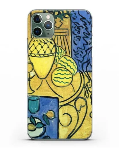 Чехол Интерьер в желтом и синем (Матисс Анри) силиконовый для iPhone 11 Pro