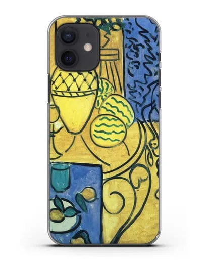 Чехол Интерьер в желтом и синем (Матисс Анри) силиконовый для iPhone 12