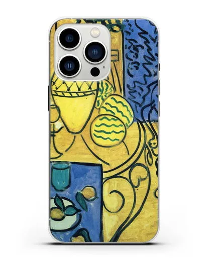 Чехол Интерьер в желтом и синем (Матисс Анри) силиконовый для iPhone 13 Pro